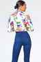 Floral Print Moto Jacket