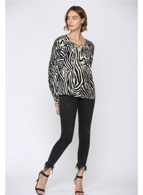 Zebra Print Blouse