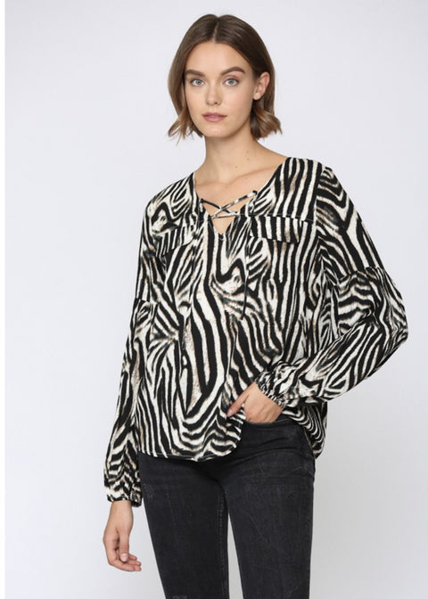 Zebra Print Blouse