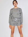 Star Embroidered Crew Neck Pullover