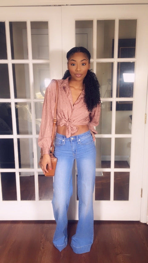 Collar Cropped Blouse