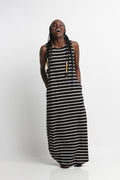 Striped Sleeveless Maxi Dress