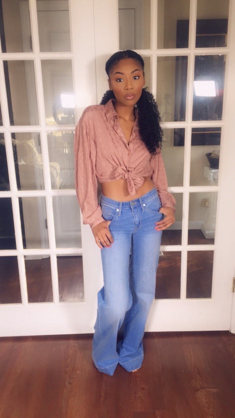 Collar Cropped Blouse