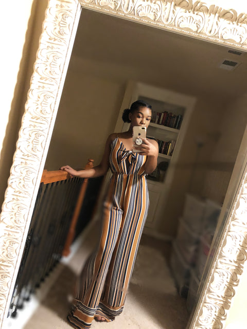 Striped Jumpsuit