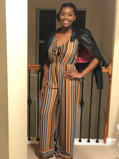 Striped Jumpsuit